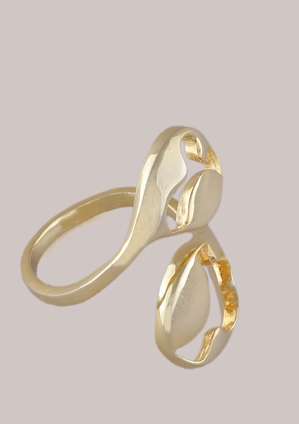 Floating Curve 18K Gold Plated Ring