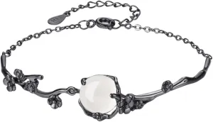 Flower Bracelet for Ladies Silver Fashionable Comfortable Adjustable