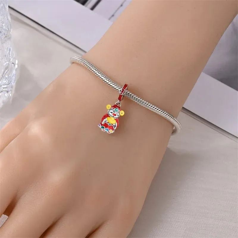 Fortune-Bearing Caishen God of Wealth Dangle Charm