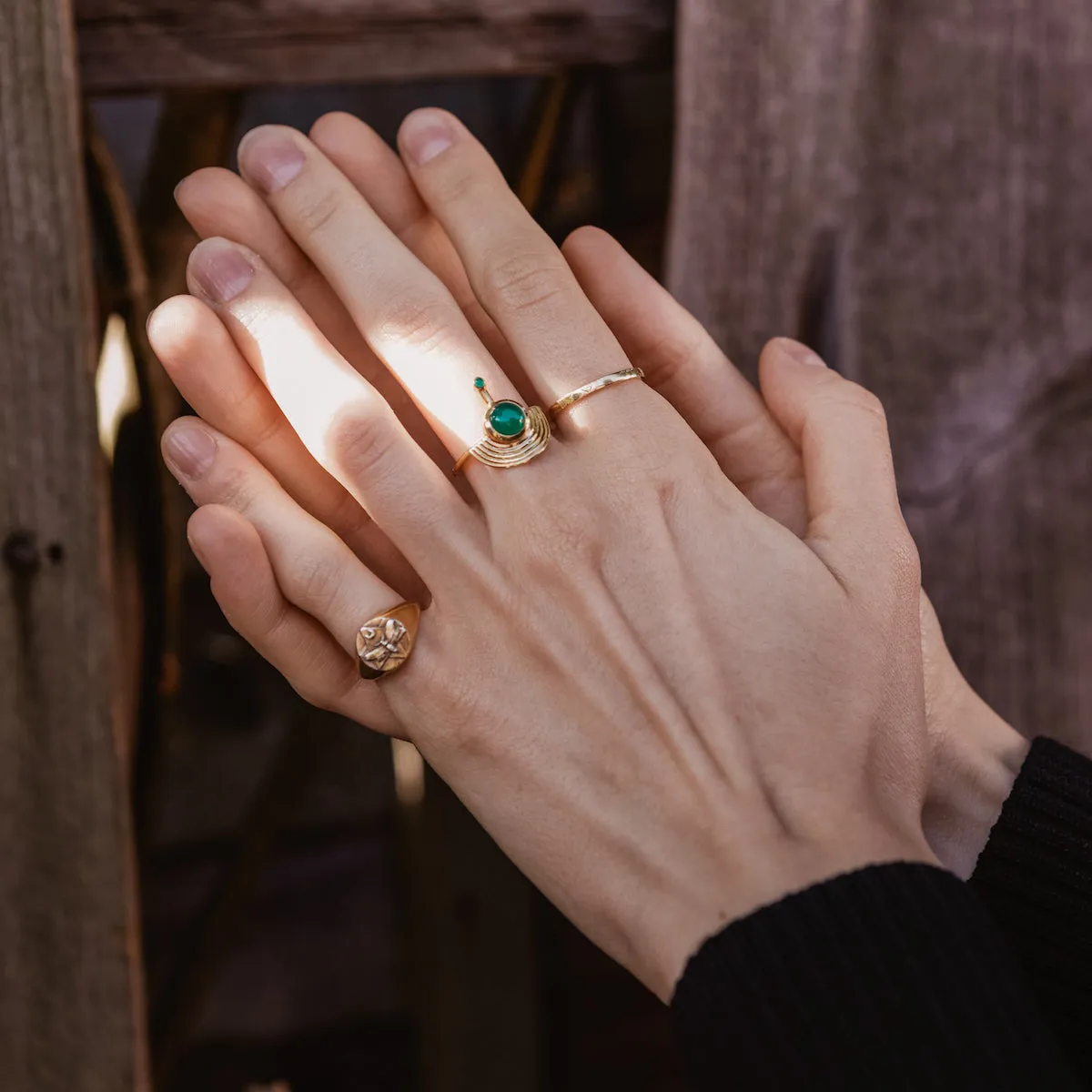 Four Elements Ring Solid Gold