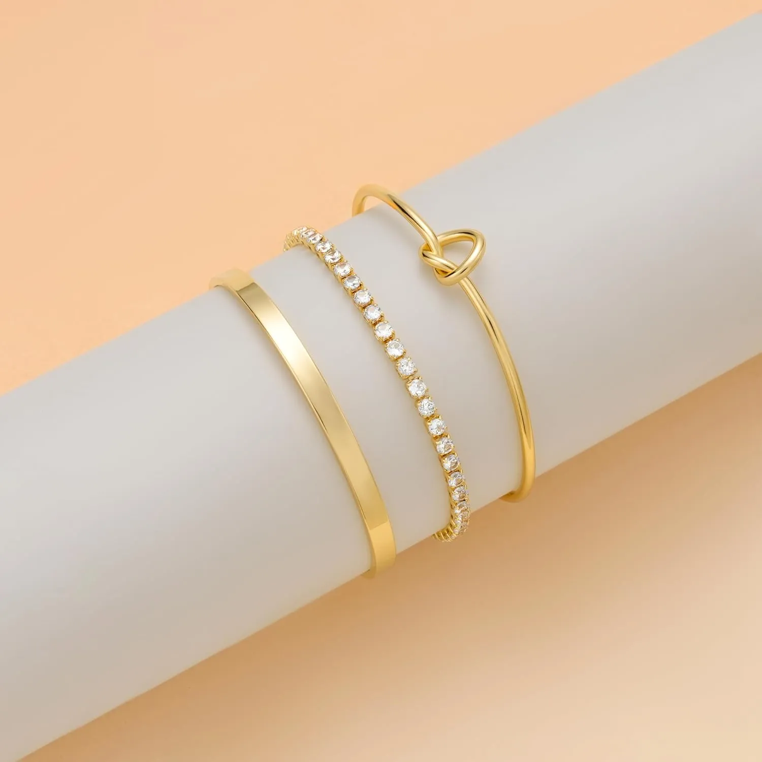 Foxgirl Dainty Gold Pearl Bracelets for Women  14K Gold Plated Beaded CZ Flower Jewelry, Stackable and Trendy Gift for Her