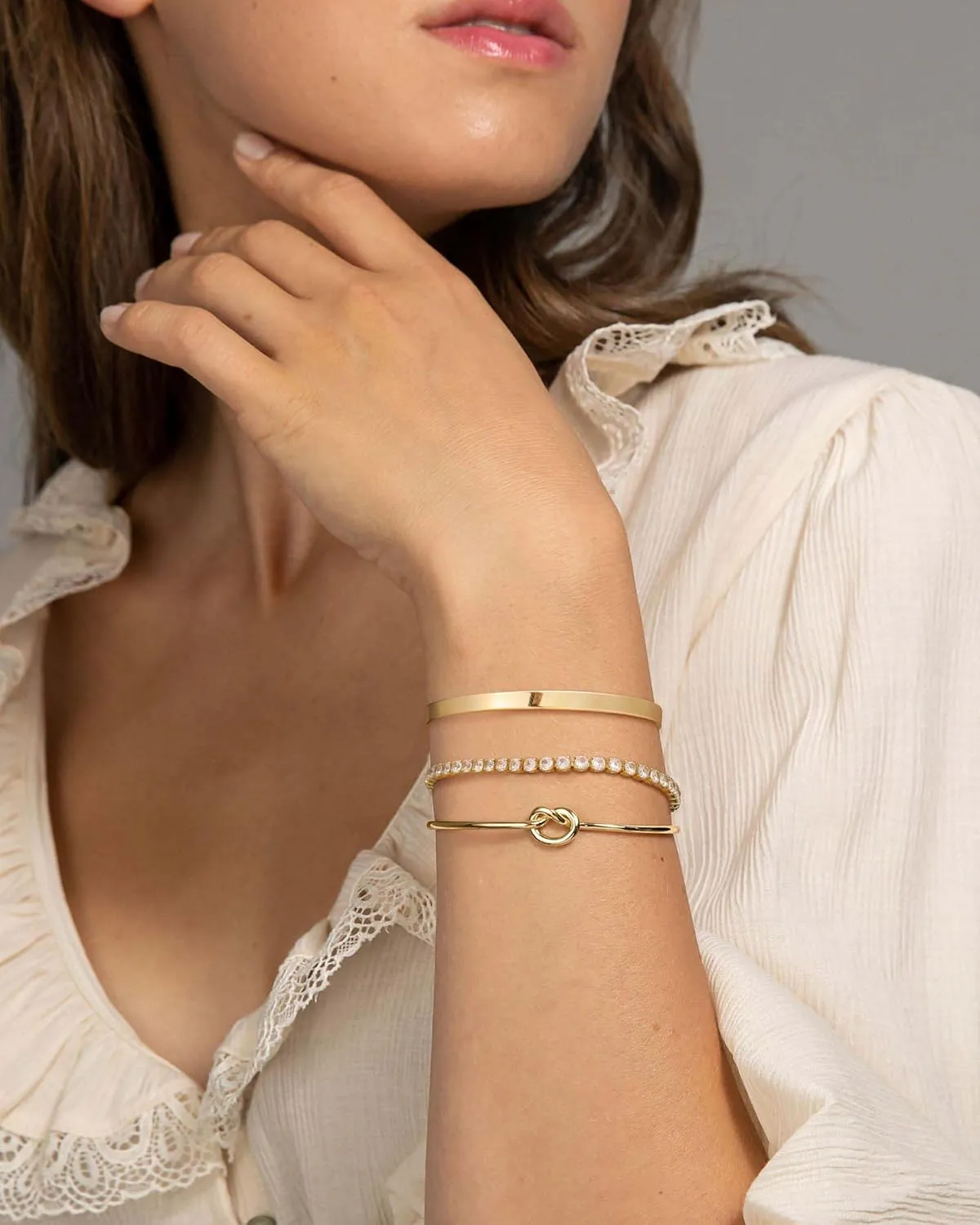 Foxgirl Dainty Gold Pearl Bracelets for Women  14K Gold Plated Beaded CZ Flower Jewelry, Stackable and Trendy Gift for Her