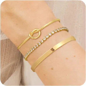 Foxgirl Dainty Gold Pearl Bracelets for Women  14K Gold Plated Beaded CZ Flower Jewelry, Stackable and Trendy Gift for Her