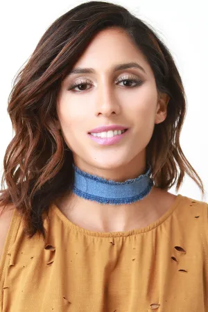 Frayed Denim Fabric Choker