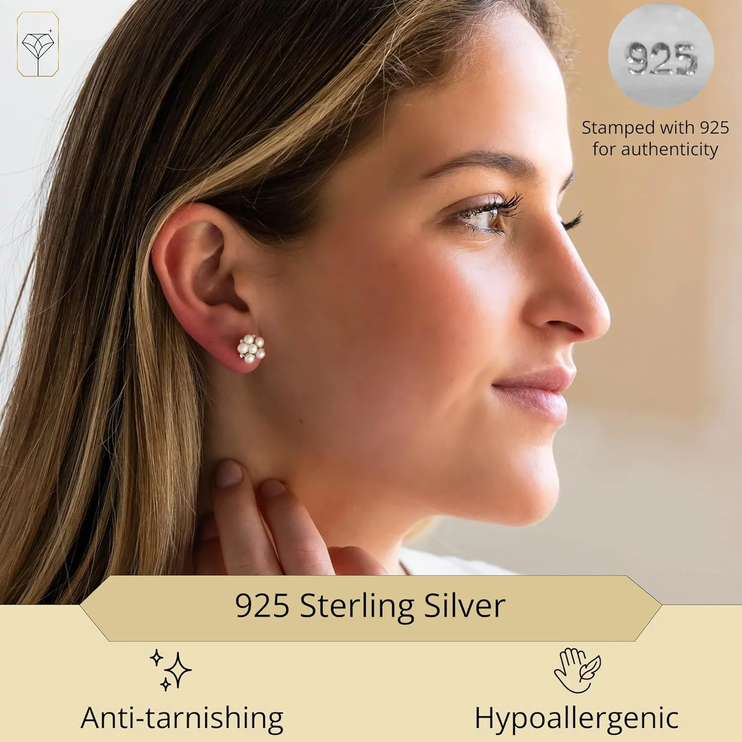 Freshwater Pearl Earrings for Women in Sterling Silver | Sterling Silver Pearl Earrings in Various Styles by MAX   STONE