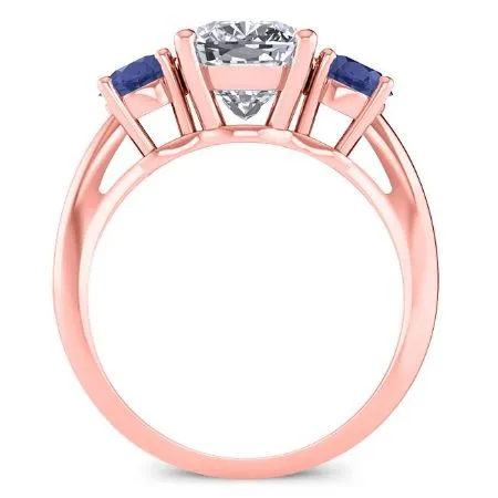 Fuschia - Cushion Moissanite Engagement Ring