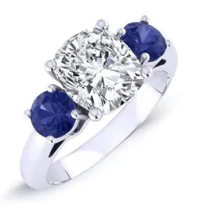 Fuschia - Cushion Moissanite Engagement Ring