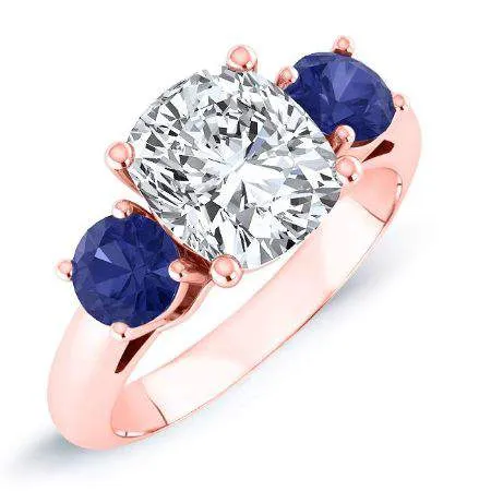 Fuschia - Cushion Moissanite Engagement Ring