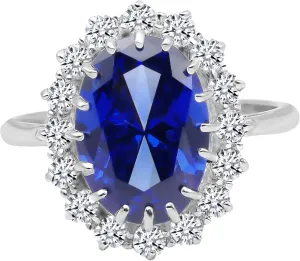 GEMHUB 4.5Ct Sapphire Ring 925 Sterling Silver Rings for Women | Gemstone Birthstone Rings Sapphire Jewelry for Women