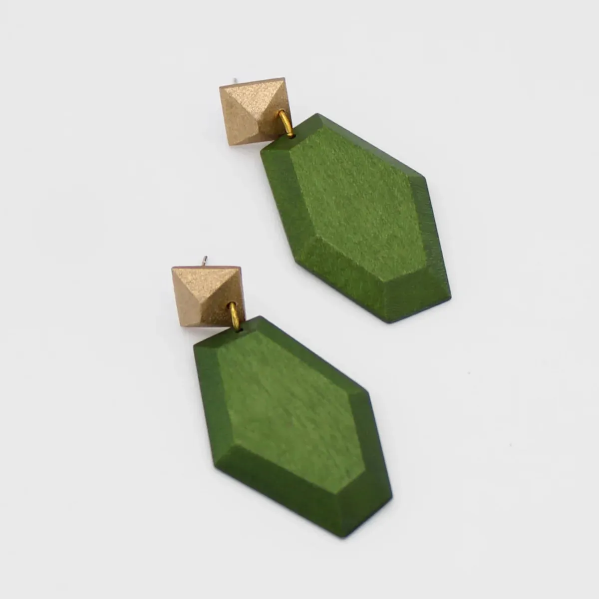 Genesis Earrings, Green