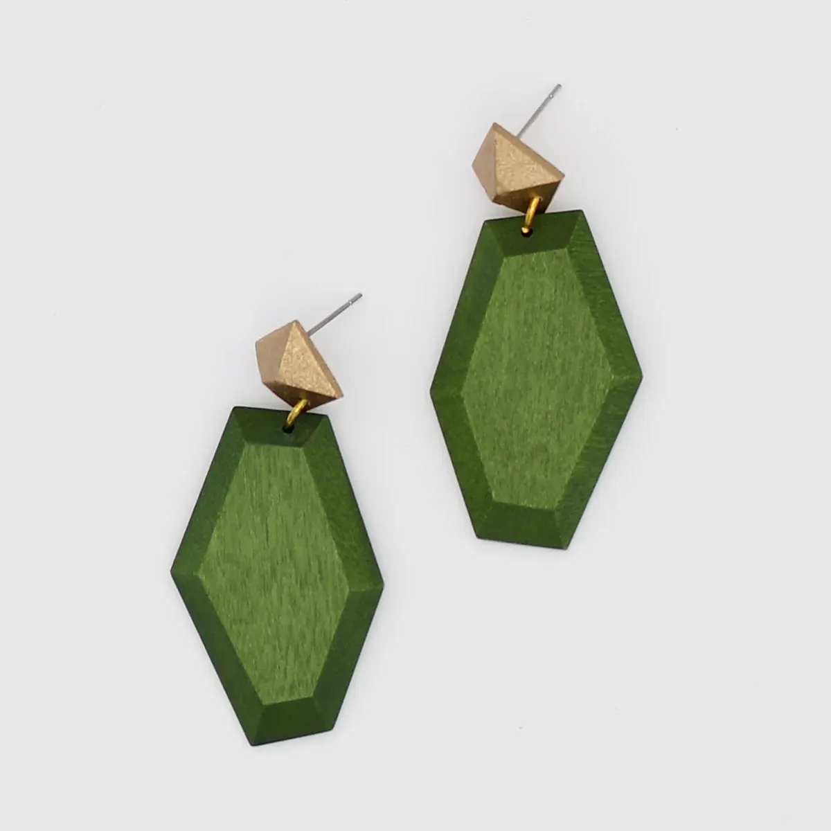 Genesis Earrings, Green