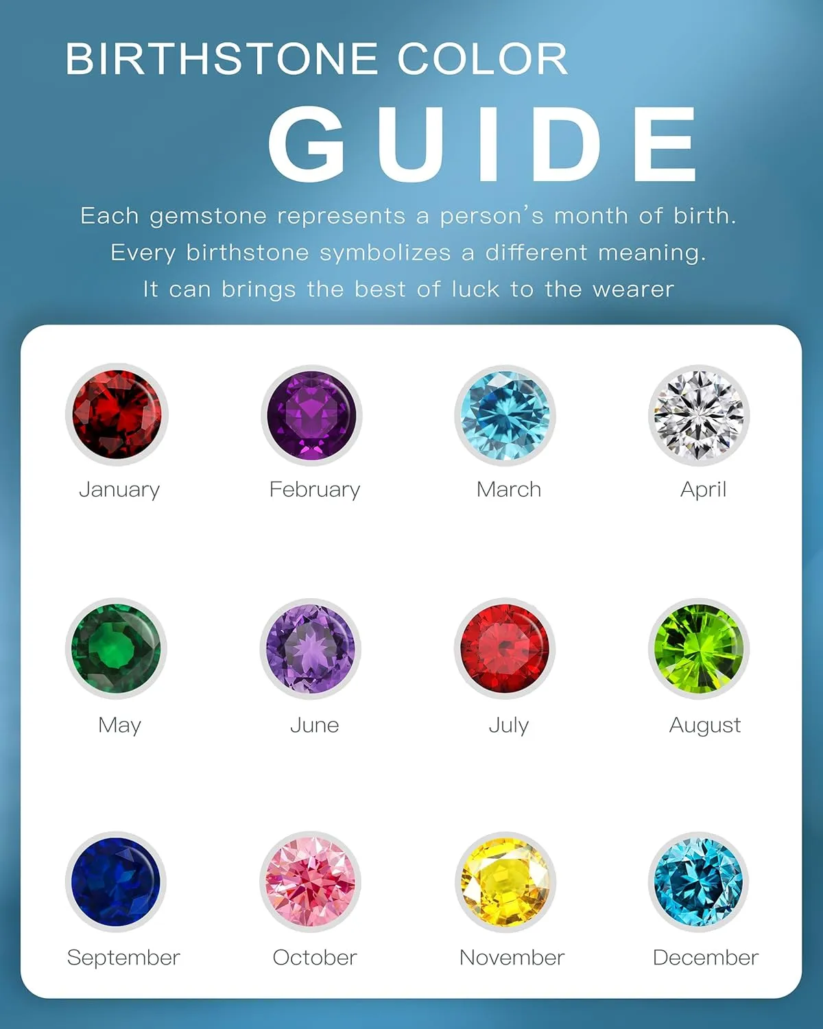 Genuine Birthstone Infinity Necklace for Women, Birthday Gifts for Her, Minimalism Style Jewelry for Everyday Wear