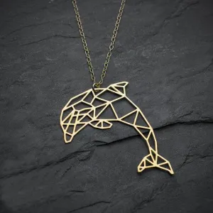 Geometric Dolphin Necklace