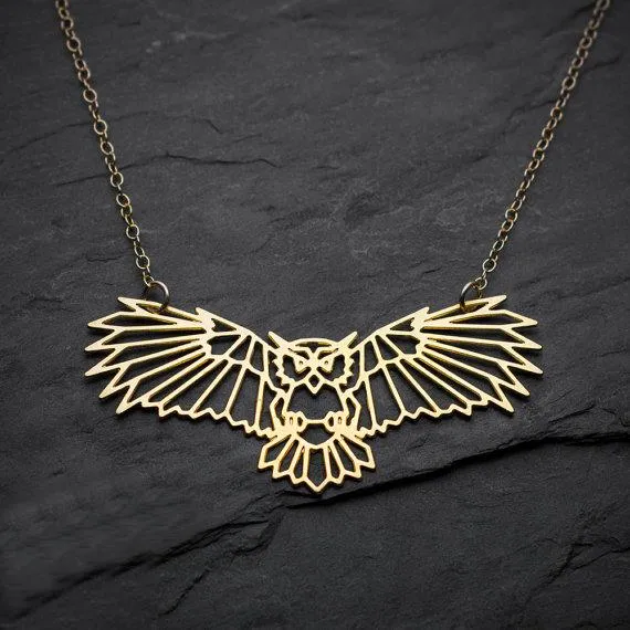 Geometric Owl Necklace