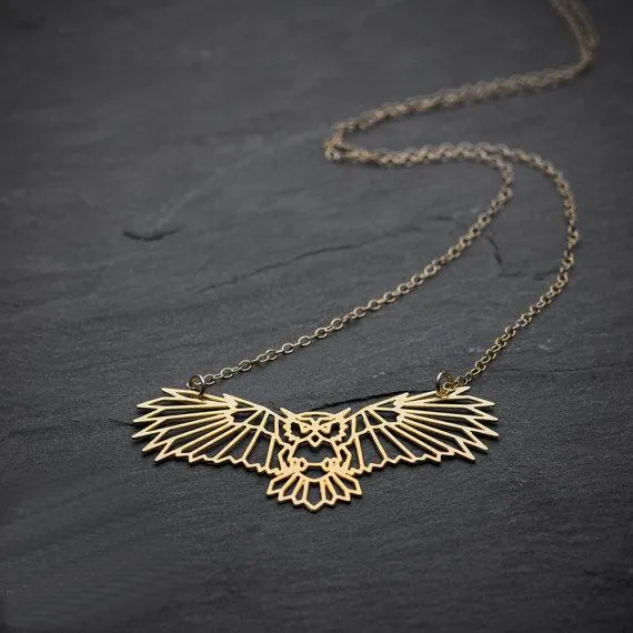 Geometric Owl Necklace