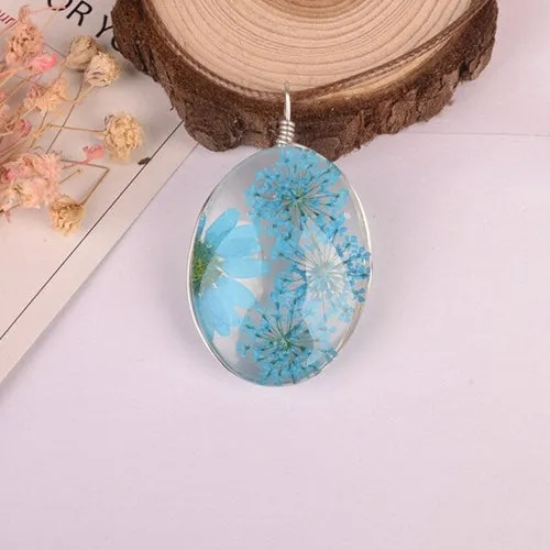 Girls Necklace long embossed all over the sky star immortal flower