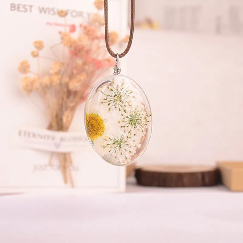 Girls Necklace long embossed all over the sky star immortal flower