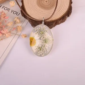 Girls Necklace long embossed all over the sky star immortal flower