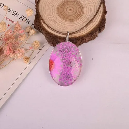 Girls Necklace long embossed all over the sky star immortal flower