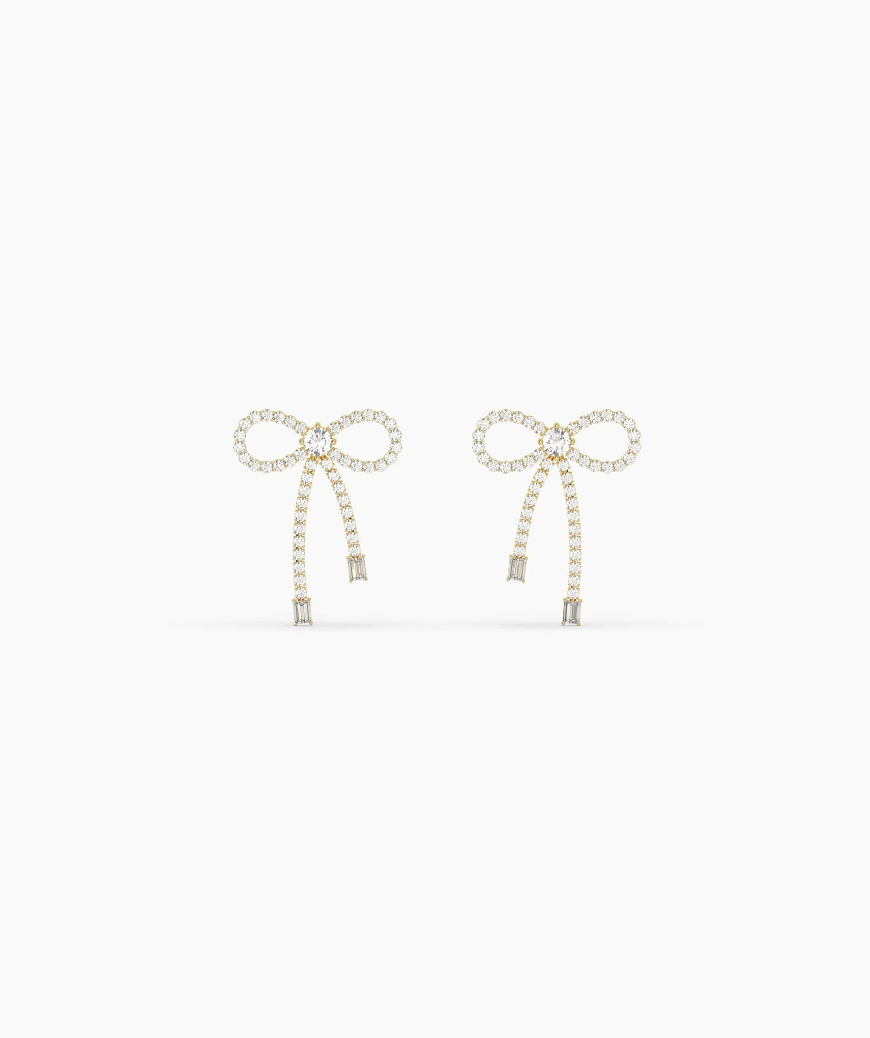 Gleaming Bow Diamond Drops