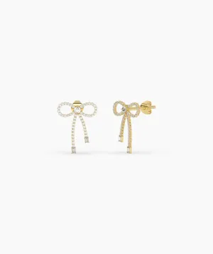 Gleaming Bow Diamond Drops