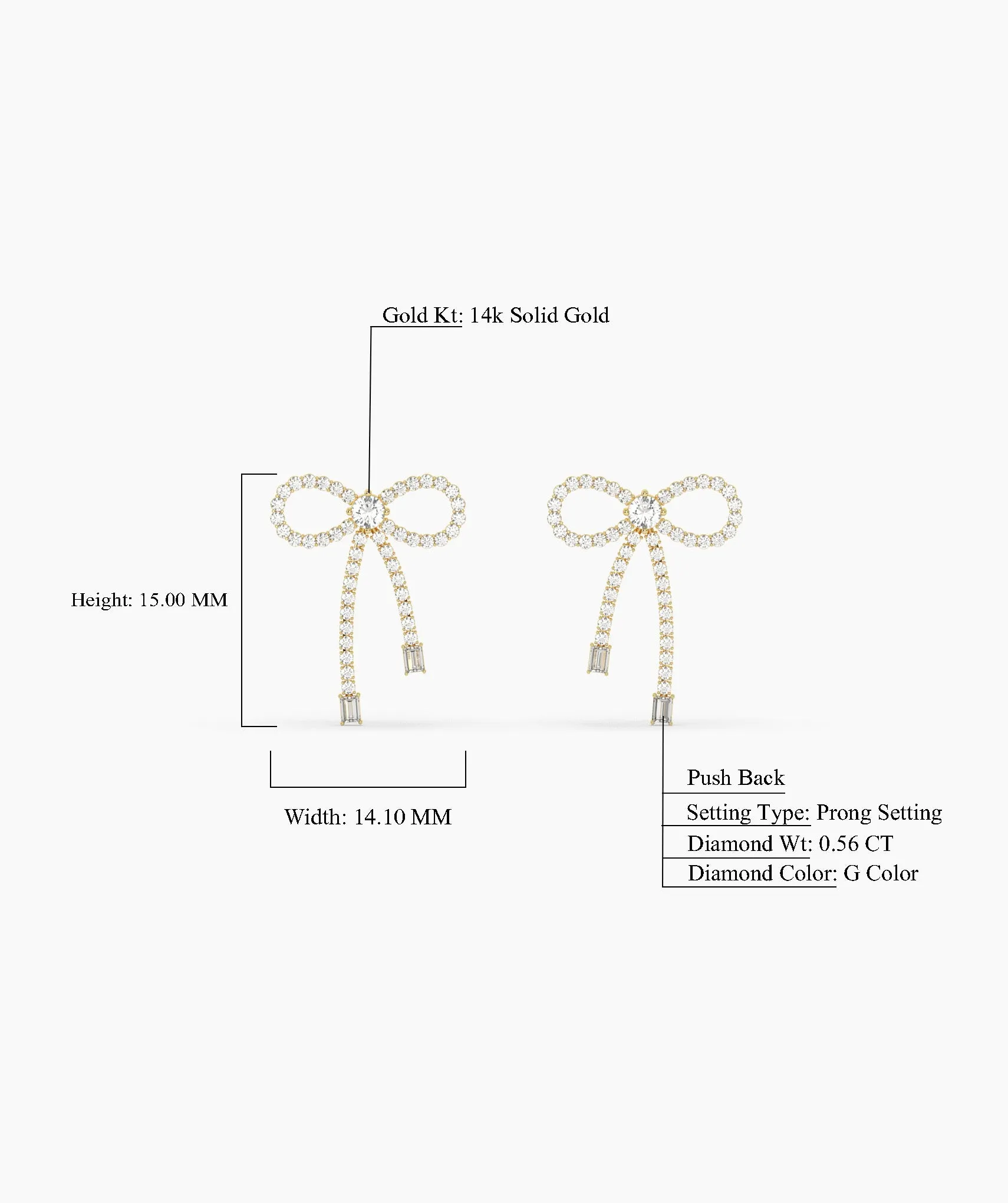 Gleaming Bow Diamond Drops
