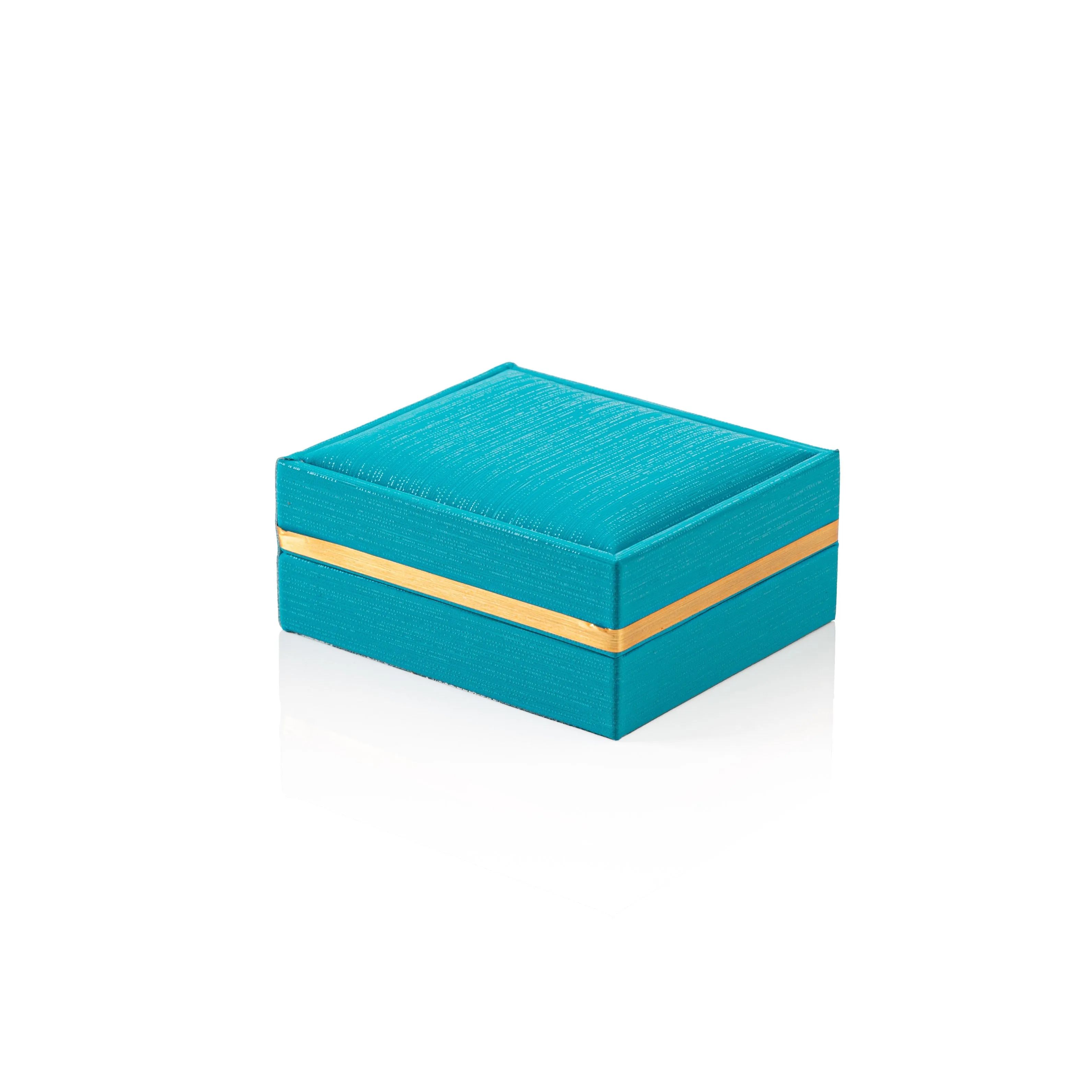 Gold Band Deluxe Pendant and Earring Box
