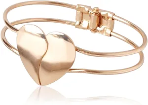 Gold Bangle Cuff Bracelet for Women Ladies Bracelets,Dainty Gold Love Open Bracelets Bangle Wrap Cuff for Trendy Stackable Layered Bracelets (Gold)
