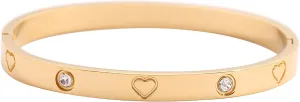 Gold Bracelets for Women,14K Gold Plated Friendship Love Bracelets for Women Stainless Steel Bangle Bracelets Jewelry Gift