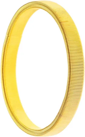 Gold Chunky Stretch Bangles Bracelets Gold Plated Flexible Stack Bracelets for Women Men