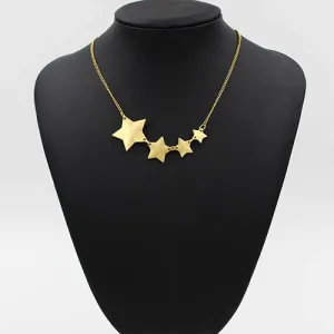 Gold Five-pointed Star Pendant Necklace