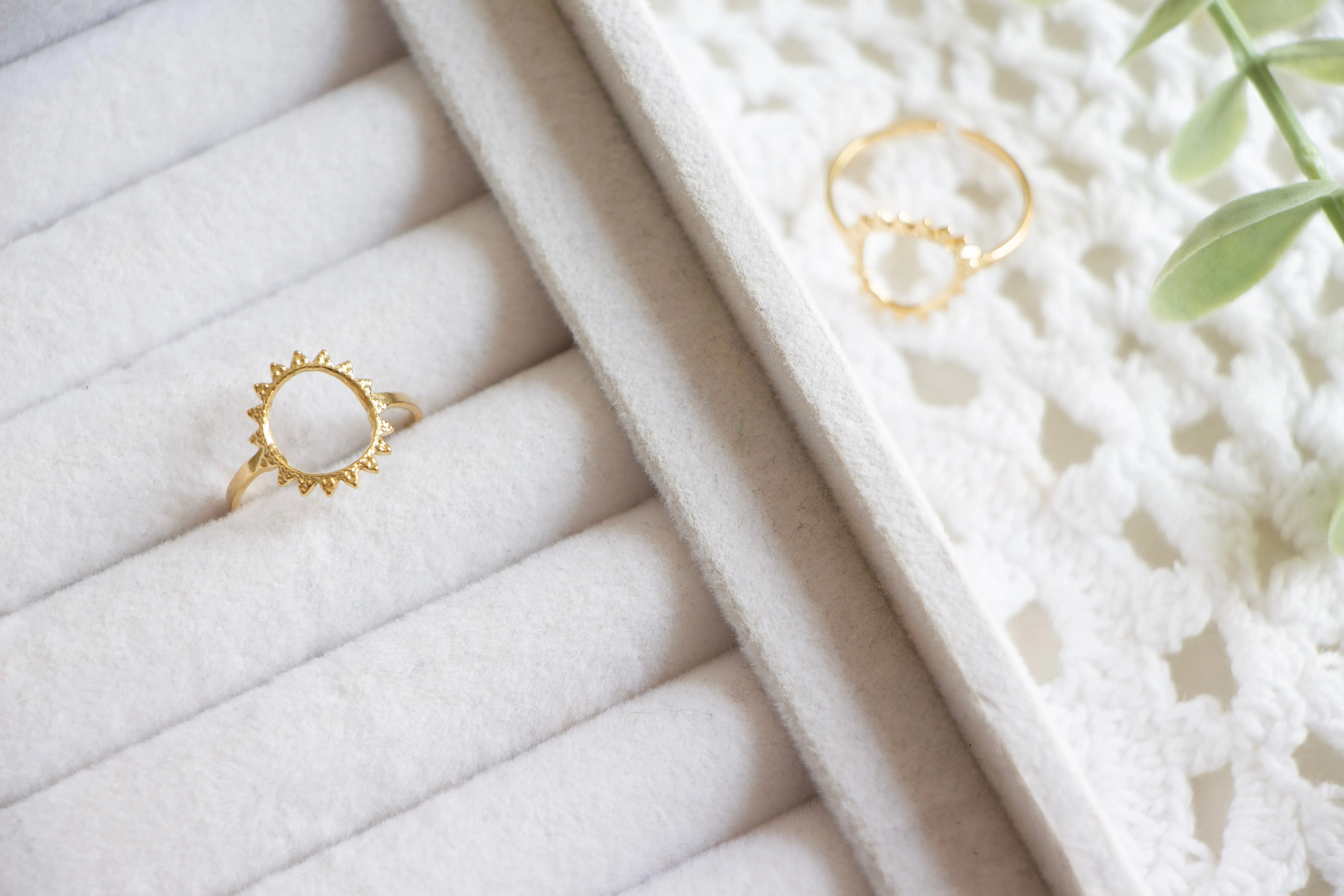 Gold Minimal Sun Ring