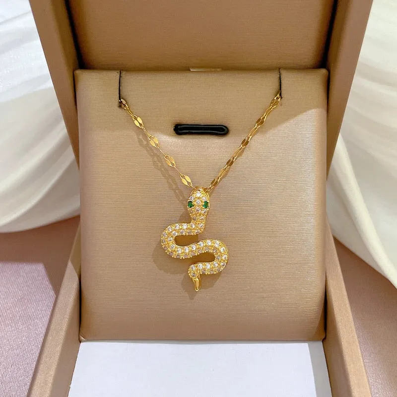 Gold Plated Niche Design Animal Elephant Pendant Girl Necklace