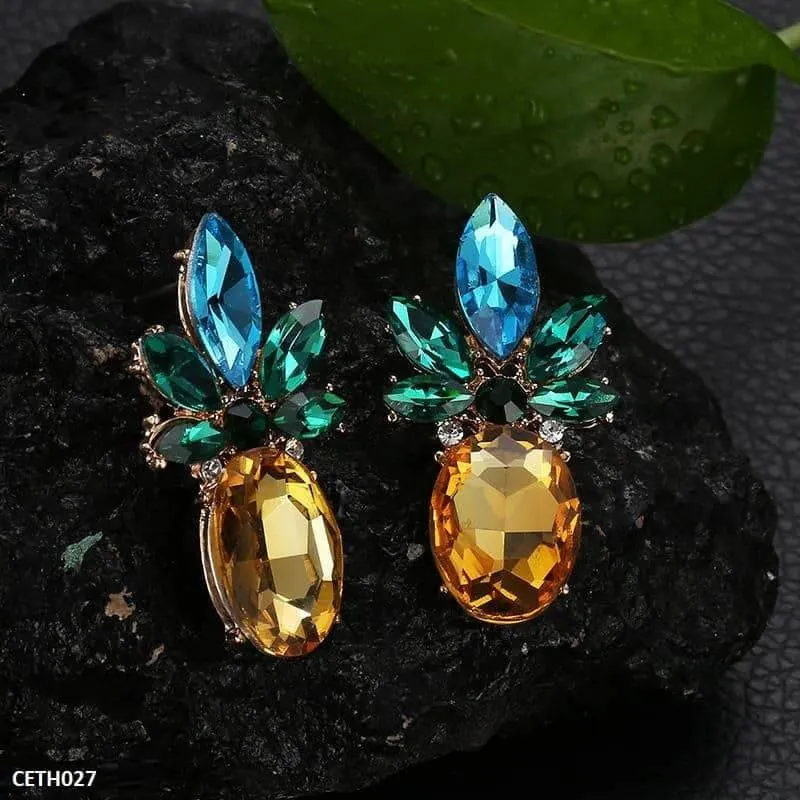 Gold Plated Pineapple Tops Pair