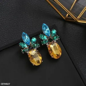 Gold Plated Pineapple Tops Pair