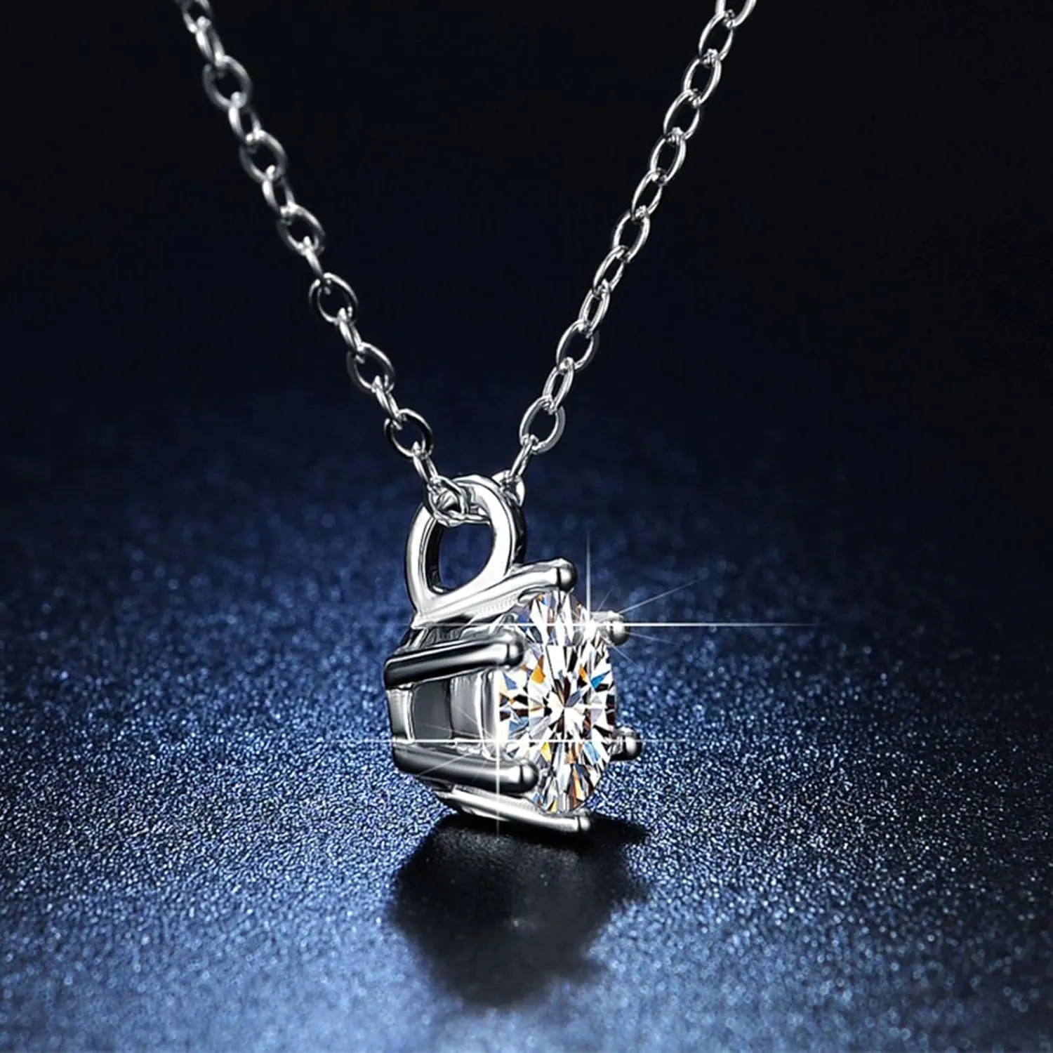 Gold Plated Sterling Sliver Necklaces for Women,Dainty CZ Crystal Pendant Anniversary Birthday Xmas Gifts for Mom Girlfriend