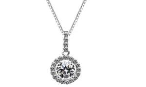Gold Plating with Luxurious Round Crystal Woman Necklace