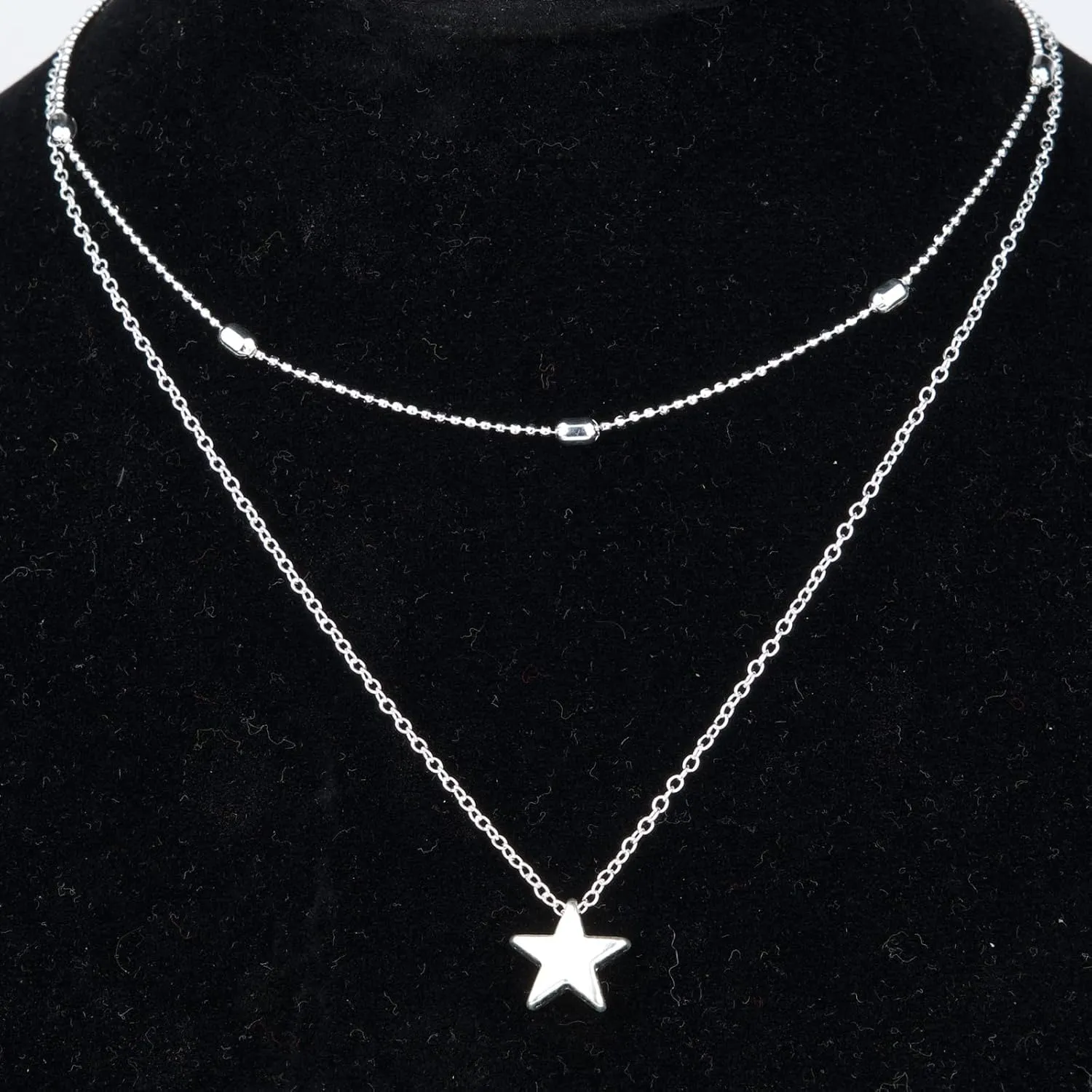 Gold Silver Layered Necklaces for Women Fashion Simple Necklace Jewelry Set Stack Trendy Necklaces for Women 2024