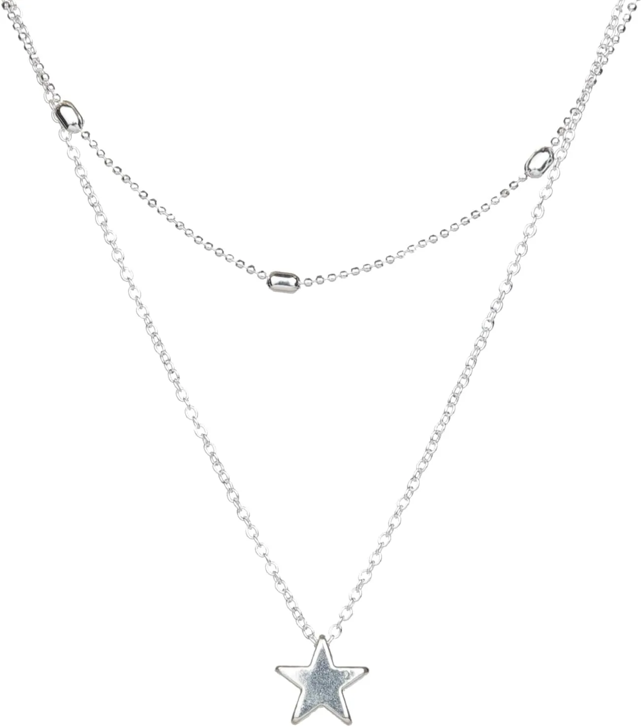 Gold Silver Layered Necklaces for Women Fashion Simple Necklace Jewelry Set Stack Trendy Necklaces for Women 2024