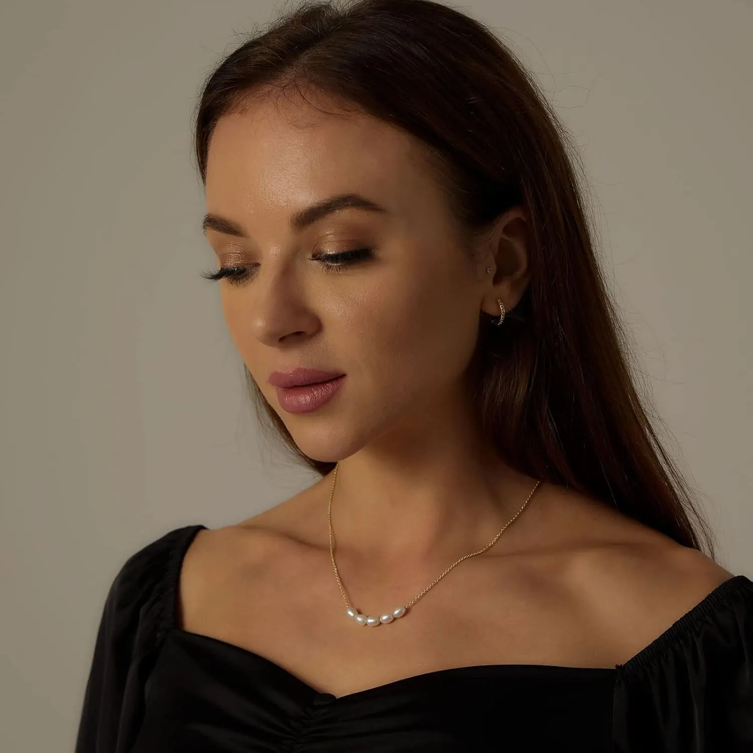 Gold Silver Pearl Necklaces for Women Dainty Pearls Necklace Round Imitation Choker Simple Bridesmaid Wedding Jewelry