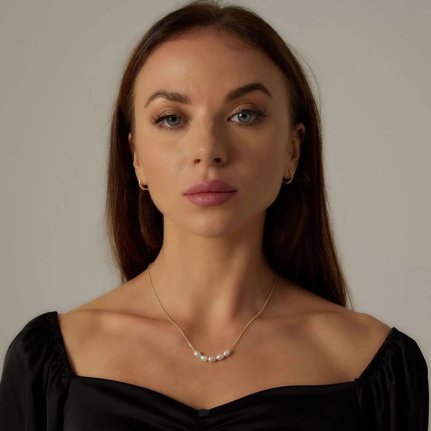 Gold Silver Pearl Necklaces for Women Dainty Pearls Necklace Round Imitation Choker Simple Bridesmaid Wedding Jewelry