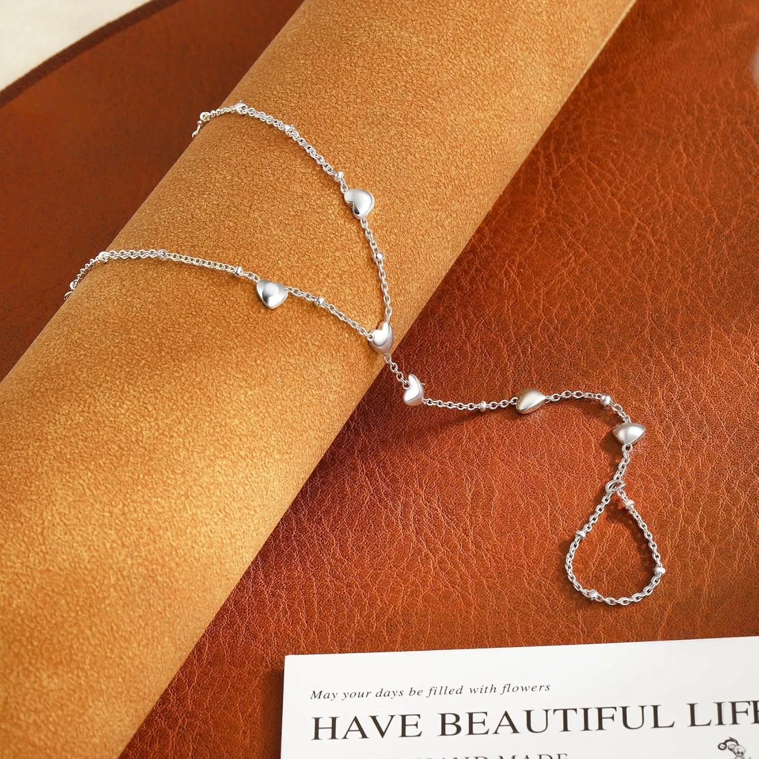 Gold/Silver Bracelets For Women,Trendy 14k Gold/Silver Plated lightweight Dainty Chunky Thin Cuban Link Paperclip Chain Tennis Bangle Bracelets Stack Set,Ring Hand Chain Bracelet,Gold Jewelry Gift For Women Fashion Accessories