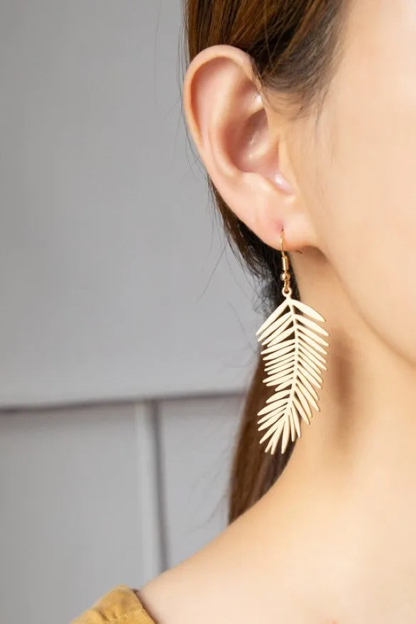 Graceful Leaf Drop Earrings