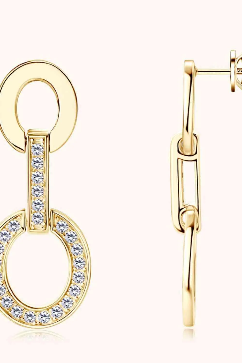 Gracefully Shining Moissanite Drop Earrings