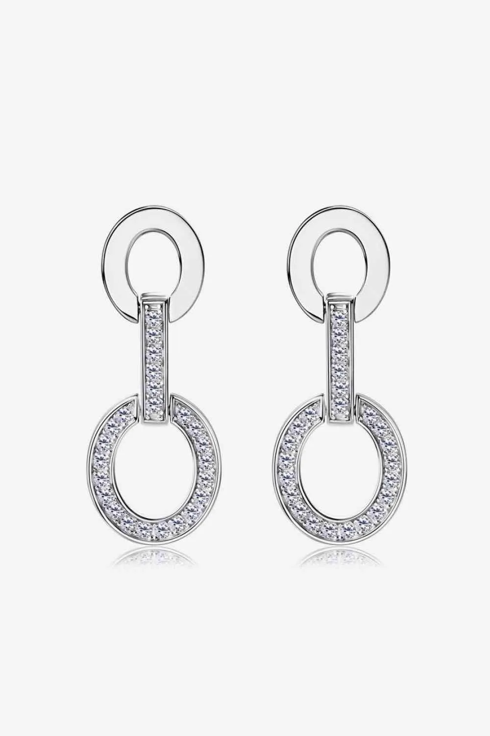 Gracefully Shining Moissanite Drop Earrings