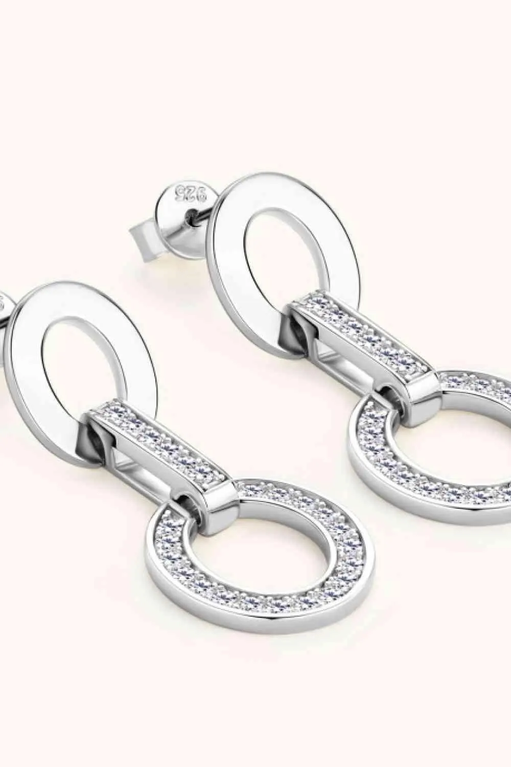 Gracefully Shining Moissanite Drop Earrings