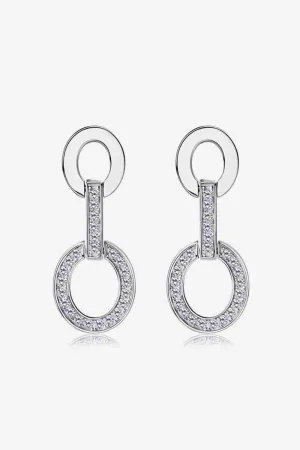 Gracefully Shining Moissanite Drop Earrings