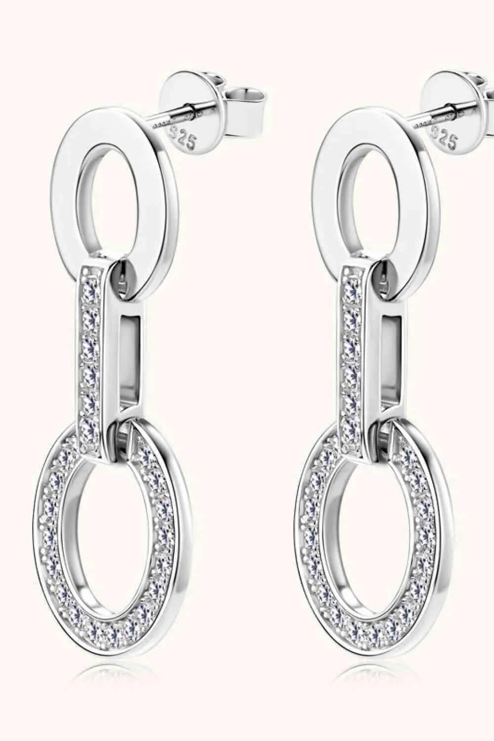 Gracefully Shining Moissanite Drop Earrings