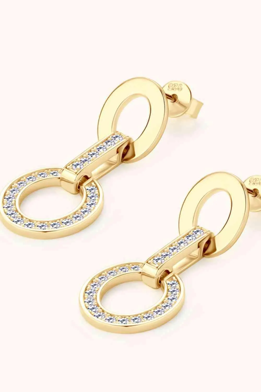 Gracefully Shining Moissanite Drop Earrings