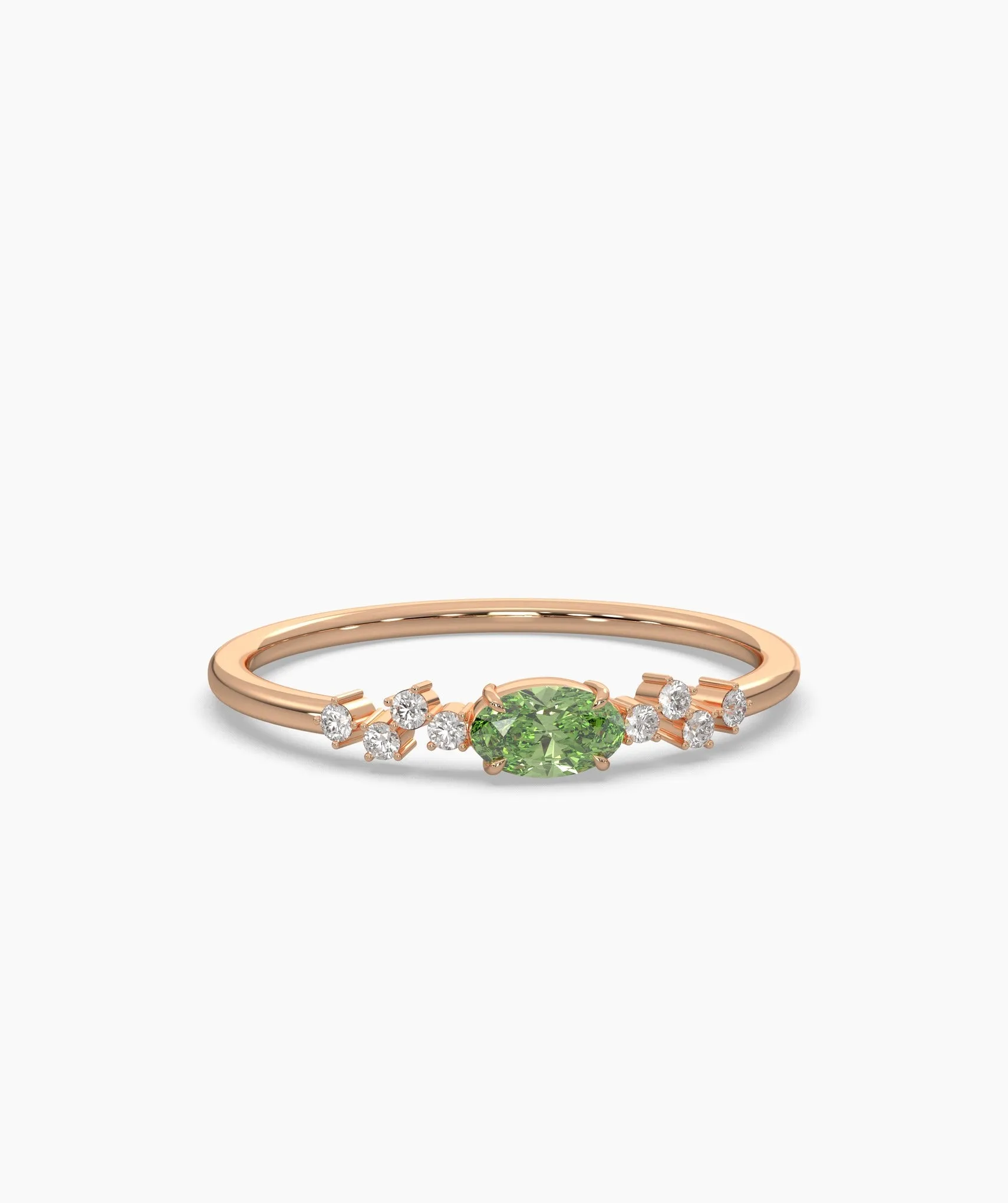 Green Elegant Gemstone Band